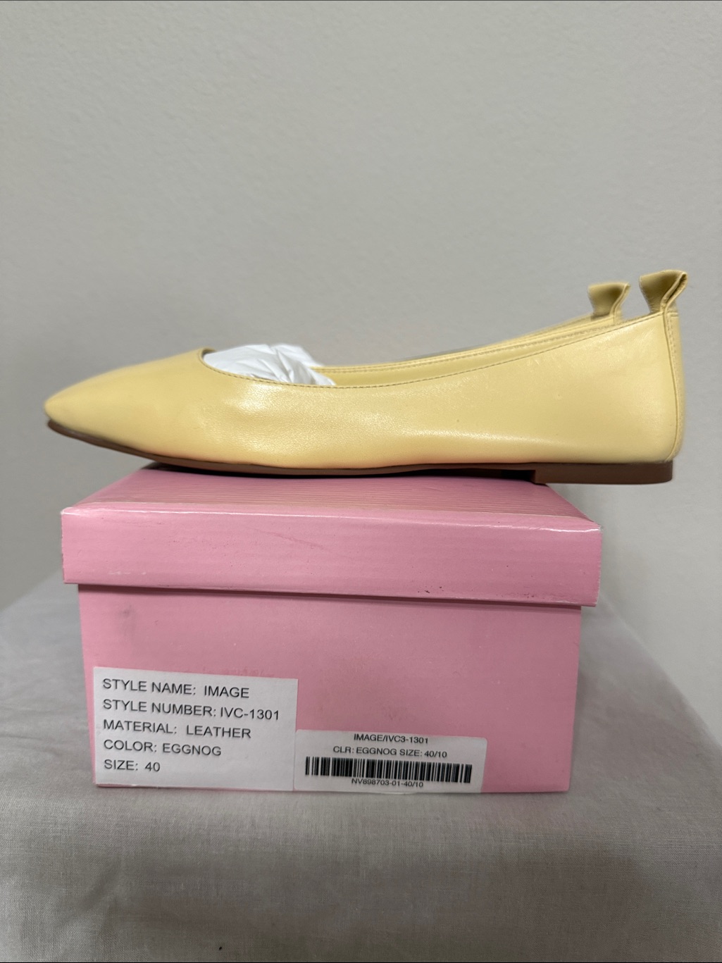 Intentionally Blank Eggnog Pointed Leather Ballet Flat - Women